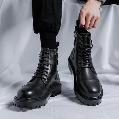 Vyriški žieminiai Martin batai, naujas britiško stiliaus, aukštakulniai, storapadžiai, amerikietiško darbo stiliaus odiniai batai vyrams, 12518-A