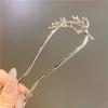 Chinese Punk Ruby Pendant Sword Hairpin Fashion Simple Modern Headdress Back Of The Head Pan Hair Ornament Fashion Retro New