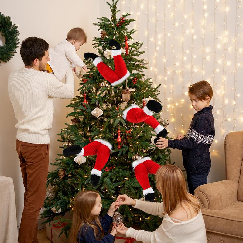 Weihnachtsmann Elfenbeine Puppe Weihnachtsbaumschmuck Heim Kamin Hängeornament Weihnachtsbaum Picks Neujahrsparty Zubehör Geschenk