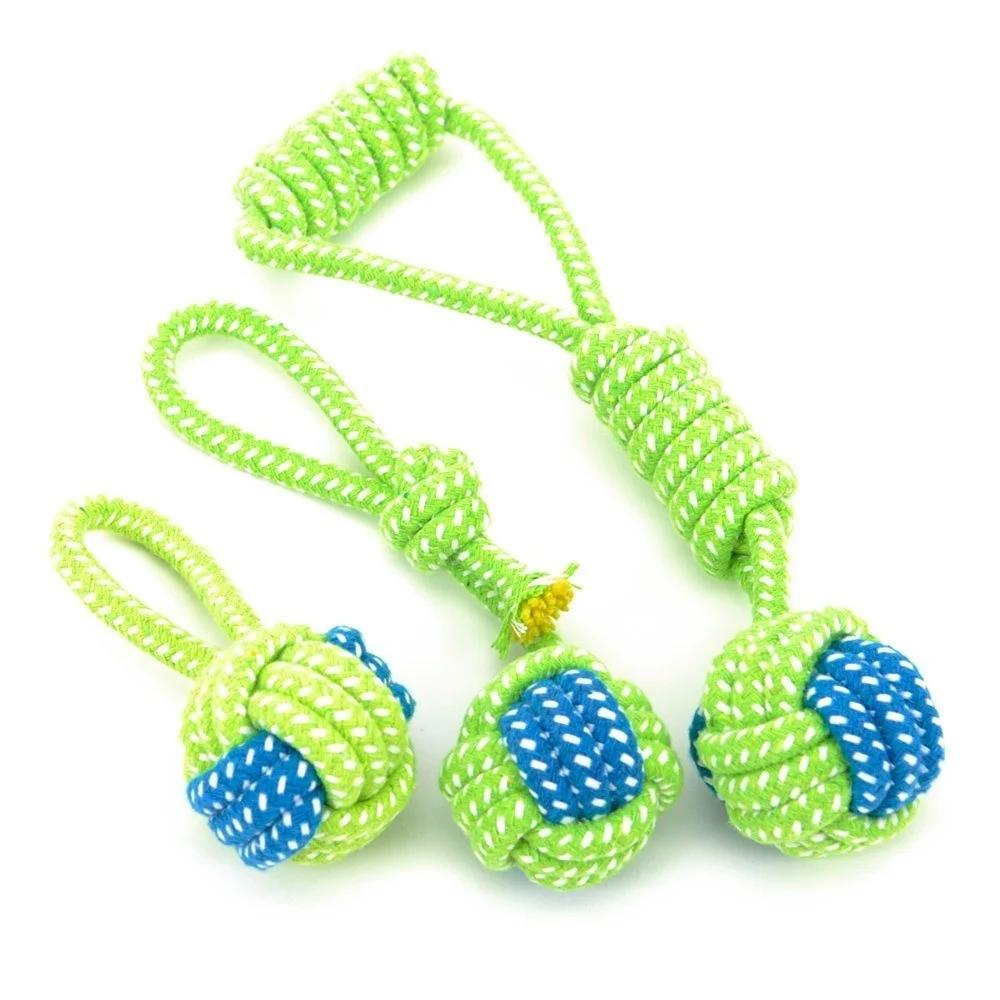Dog Toy Dog Chews Cotton Rope Knot Ball Grinding Teeth Odontoprisis Pet Toys Large Small Dogs