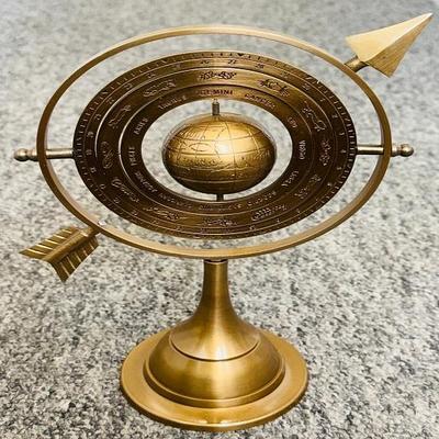 Style Brass Armillary Sphere With Arrow Nautical Maritime Engraved Globe