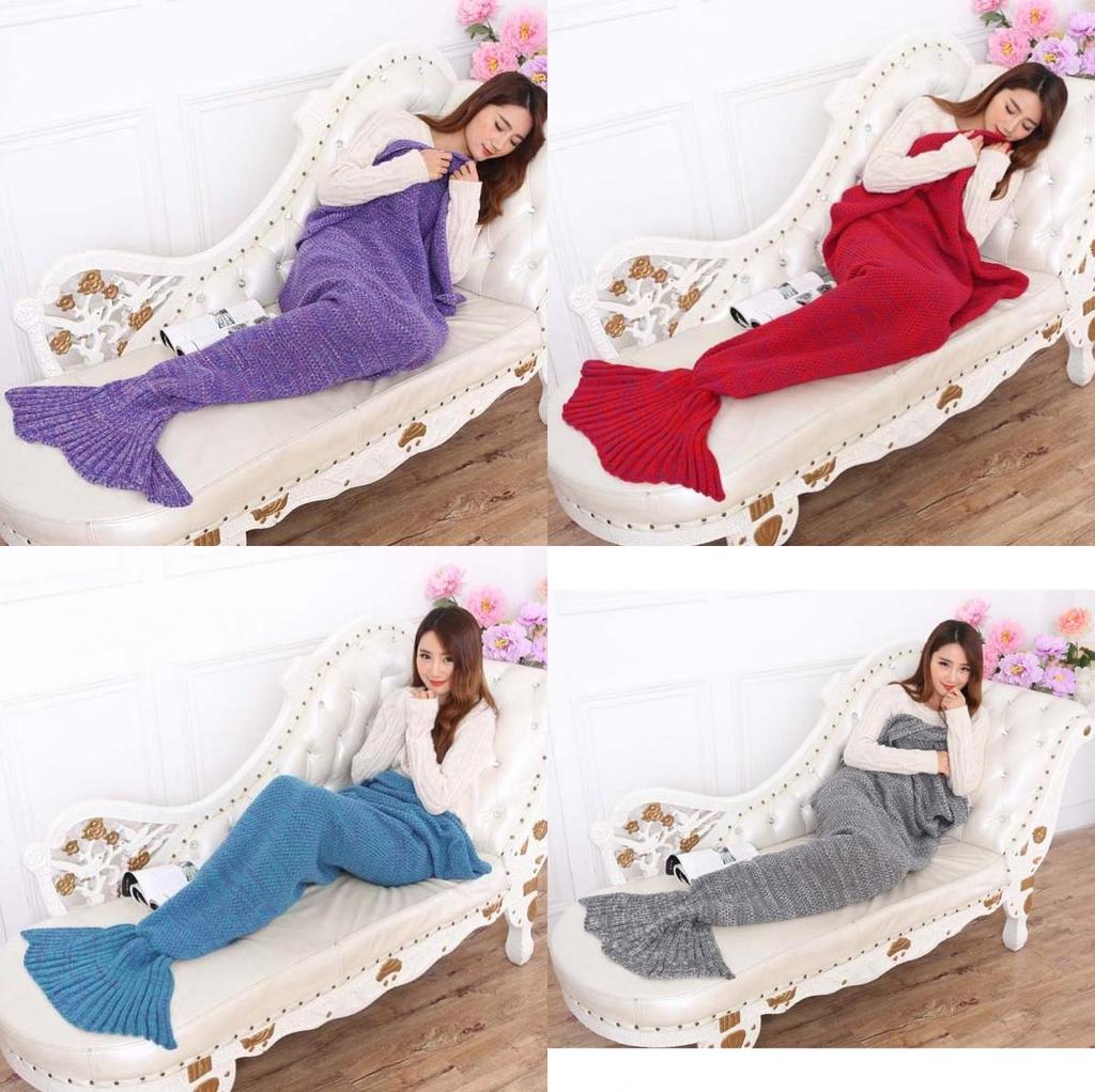 Mermaid Blanket With Knitted Fabric For Spring Autumn Comfort And Warmth