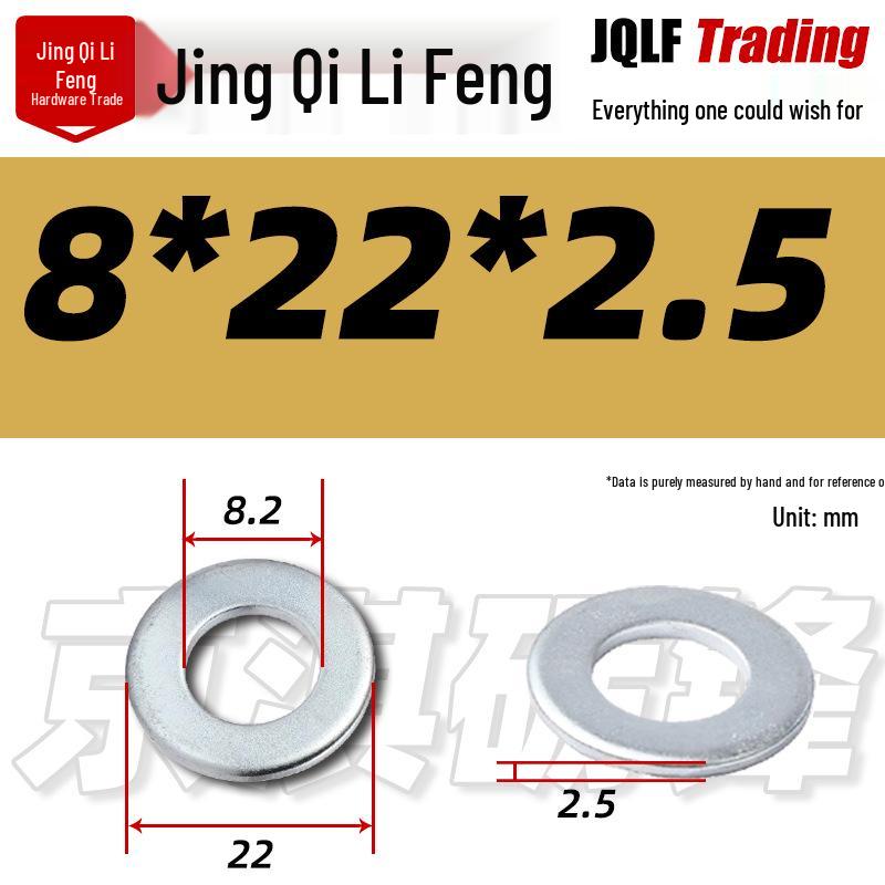 4.8 Grade Galvanized Flat Washer, M3-M14, Thickened Iron Gasket