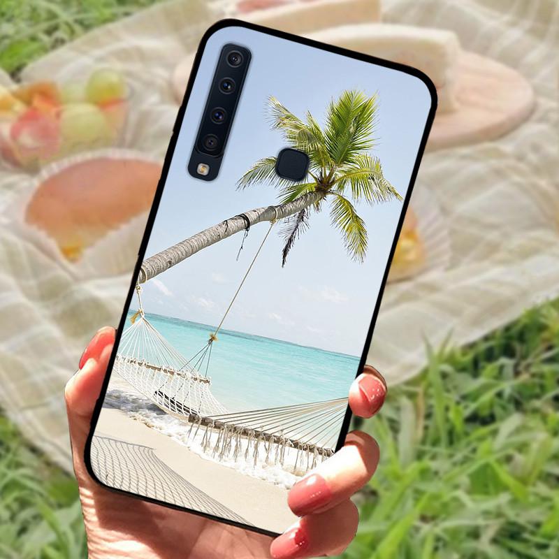 For Samsung A9 2018 Case Cover A7 2018 Silicone Soft Marble Black Bumper Funda Coque for Samsung Galaxy A7 A9 2018 Protective