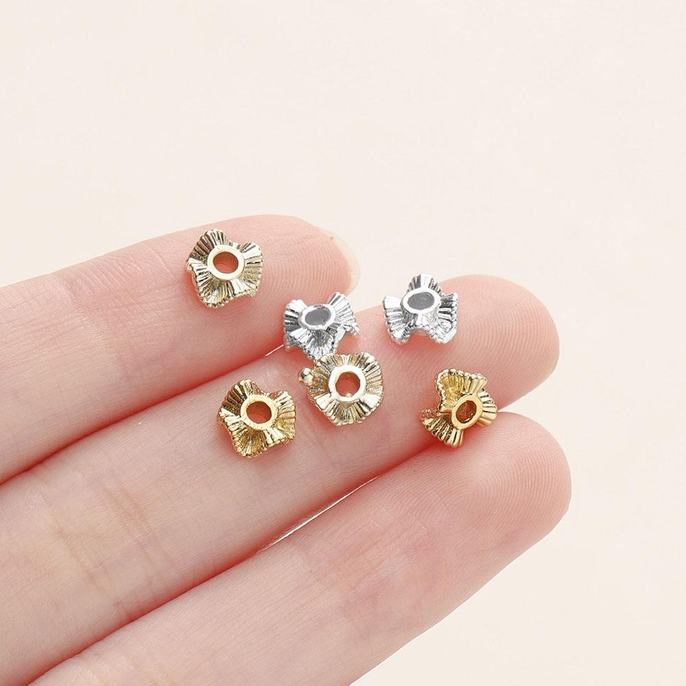 20 Stück/Packung 14K/18K Goldfarbe Beschichtetes Metall Messing Wellenform Abstandshalter Perlen Für DIY Handgemachtes Armband Schmuckherstellung Zubehör