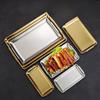 Ruhan Stainless Steel Rectangular Serving Plates