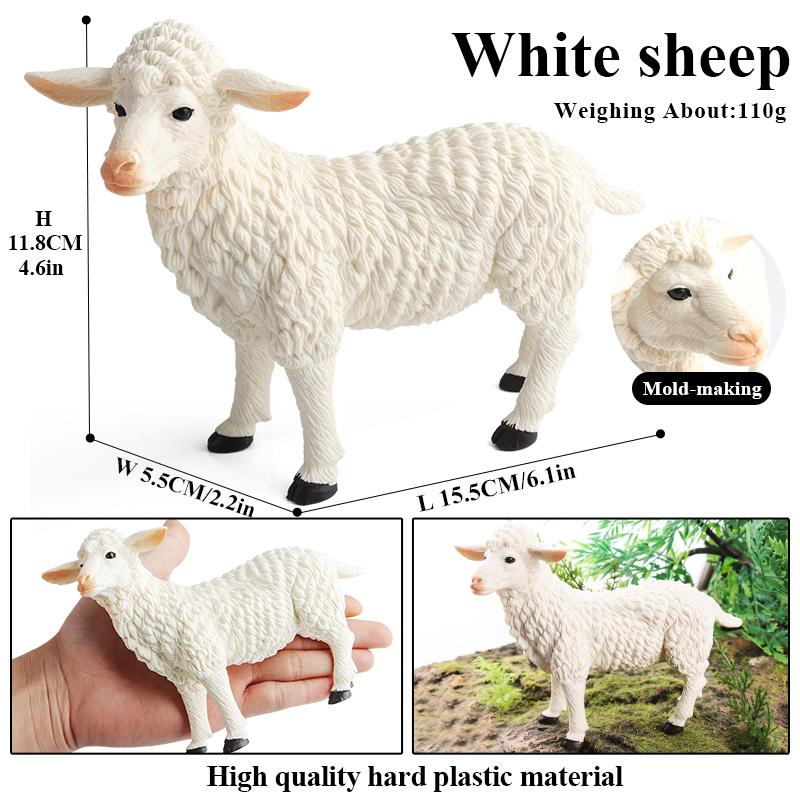 Oenux Zoo World Farm Animal Horse Cow Pig Sheep Goat Donkey Model Action Figures Lion Tiger PVC Educational Cute Kids Toy Gift