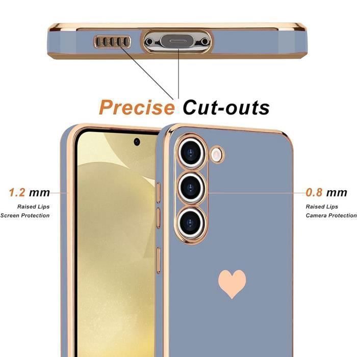 Coque de protection - pour Samsung Galaxy A25 5G - Silicone Antichoc - Motif Cœur - 2 Verres Trempés