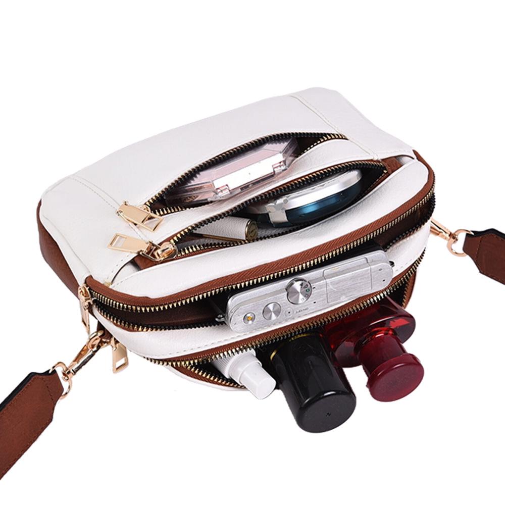 Versatile Women's PU Shoulder Bag with Large Capacity and Trendy Wide Strap