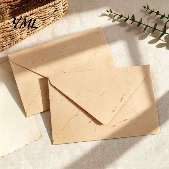 Art Paper Envelopes for DIY Crafts 10PCS Petal Envelopes, Real Floral Texture Design, Thick Western Style Correspondence Stationery, Macaron