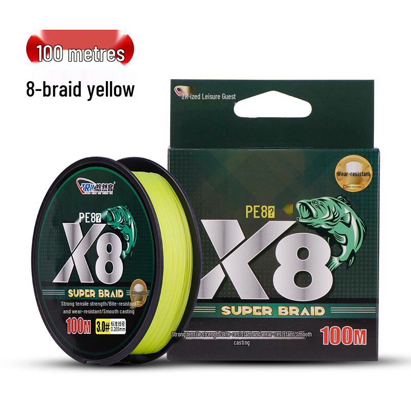 

Супер Гладкая Плетёная Леска Dyneema: 8-жильный/4-жильный, 100 м/150 м - Специализированная основная леска для приманок 4.0