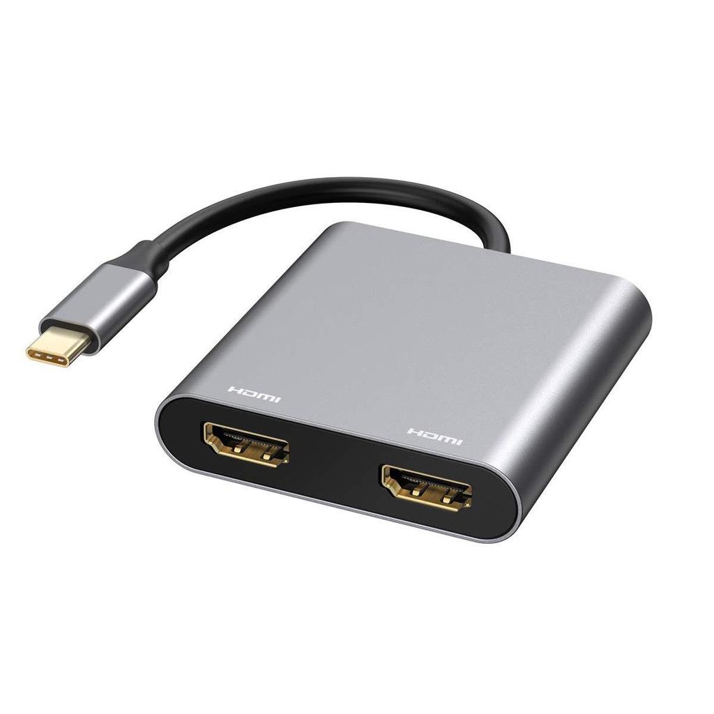 USB-C to Dual 4K HDMI Hub, 4-in-1 Docking Station with PD and USB 3.0 for MacBook