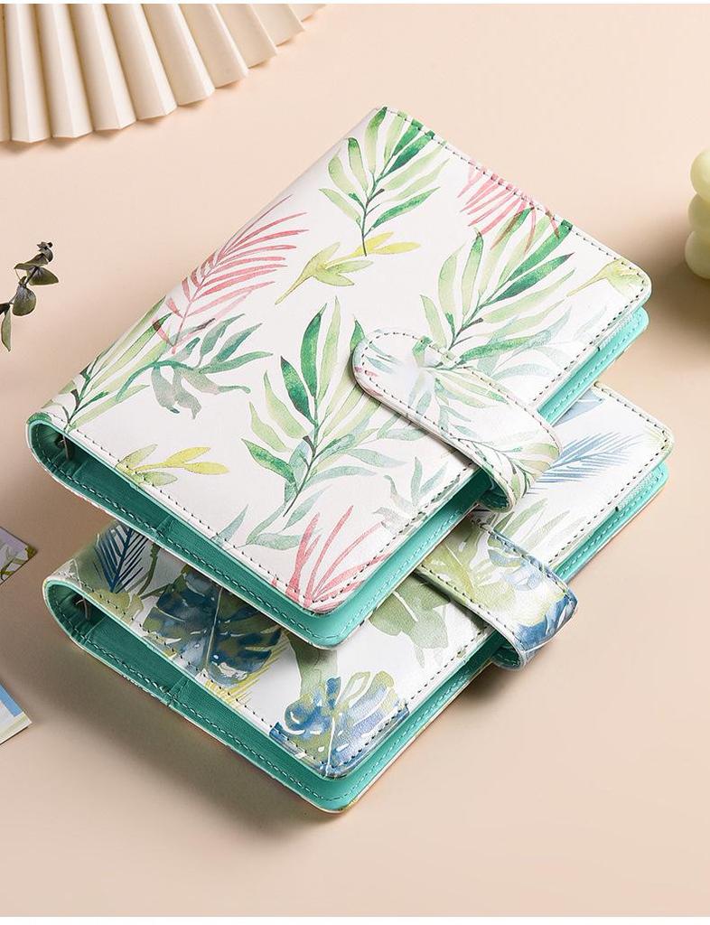 A6 Leaf Macaron Diary: Creative PU Binder for Event Planning and Business
