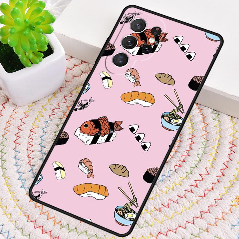 Sushi Food TPU Phone Case For Samsung Galaxy Note 10 Pro S26 S25 S24 S23 S22 Ultra Plus S21 FE S20 Shockproof Cover