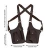 Multi-Pocket Double Shoulder Strap Outdoor Anti-Theft Tactical Fishing Bag Waterproof PU Multi-Purpose Crossbody Bag For Men