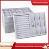 Ice Gray Velvet Jewelry Display Tray for Rings and Necklaces