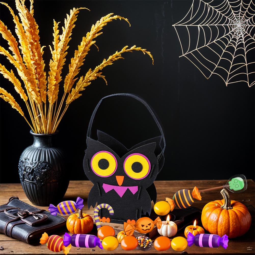 Halloween Owl Pumpkin Bucket Portable Candy Bags Trick Or Treat Kids Gift Packaging Halloween Party Decoration Supplies