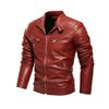 New Men's Leather Jacket, Solid Color, Men's PU Leather Jacket, Multi-color Options, Motorcycle Jacket, Plush Men's Jacket