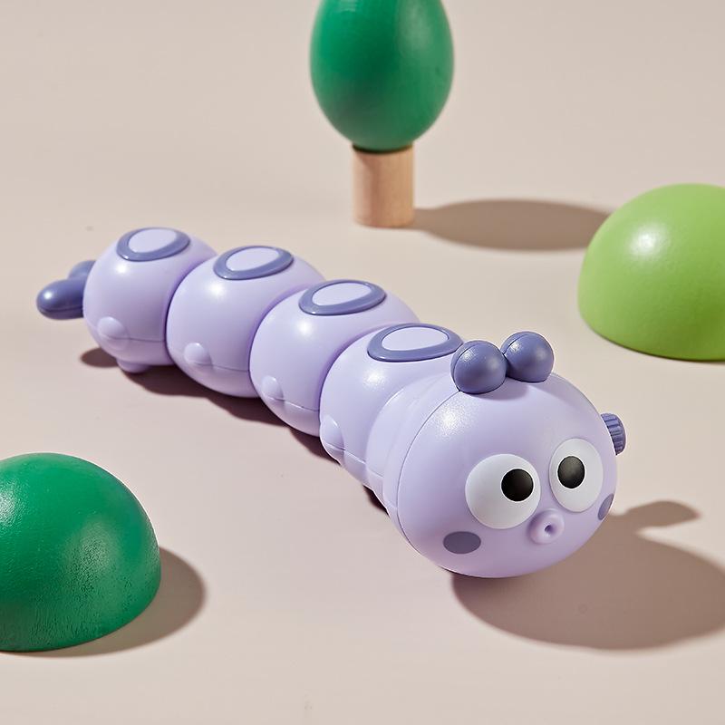 Adorable Wind-Up Cartoon Caterpillar Toy - Encourages Crawling, Durable & High-Quality