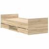 Vidaxl Bed Frame with Headboard and Footboard, Sonoma Oak, 90X200 Cm
