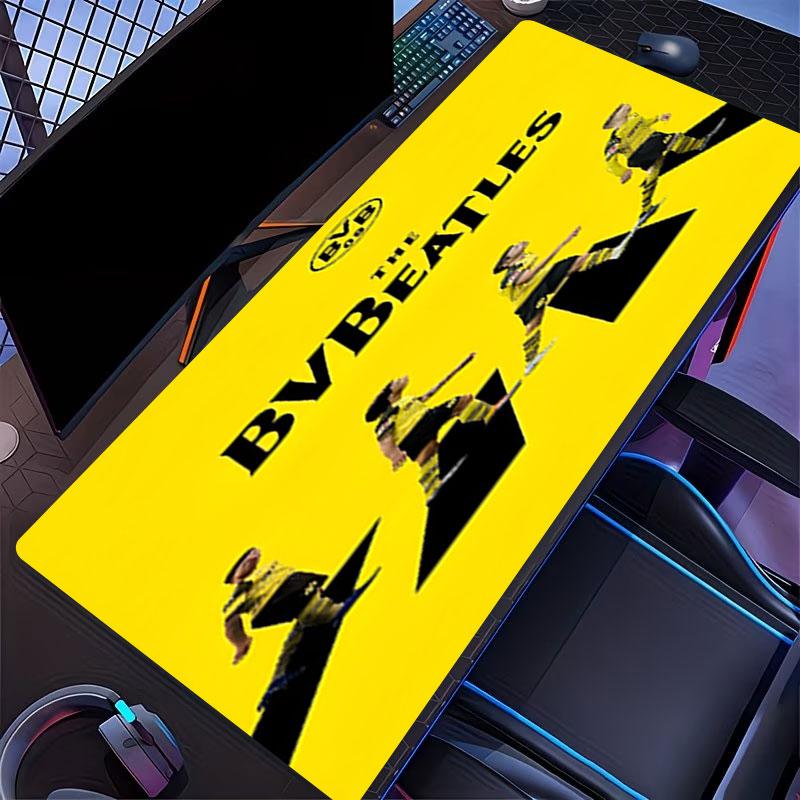 Tapis de Souris Impression Borussia Dortmund, pour Clavier Pad Ordinateur Portable Mat pour Bureau Utilisation à Domicile, Décoration de Bureau, Cadeau d'Anniversaire Parfait pour les Joueurs