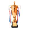 Goldfarbener Gewinnerpreis Kleine Größe Wettbewerbspokal Wettbewerbspreis Meisterschaftspokal Sportspiele