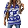 Women Street Fashion Shirt Abstract Evil Eye Casual 2025 New Spring and Autumn Blouse Long Sleeve Vintage Print Office Blouses