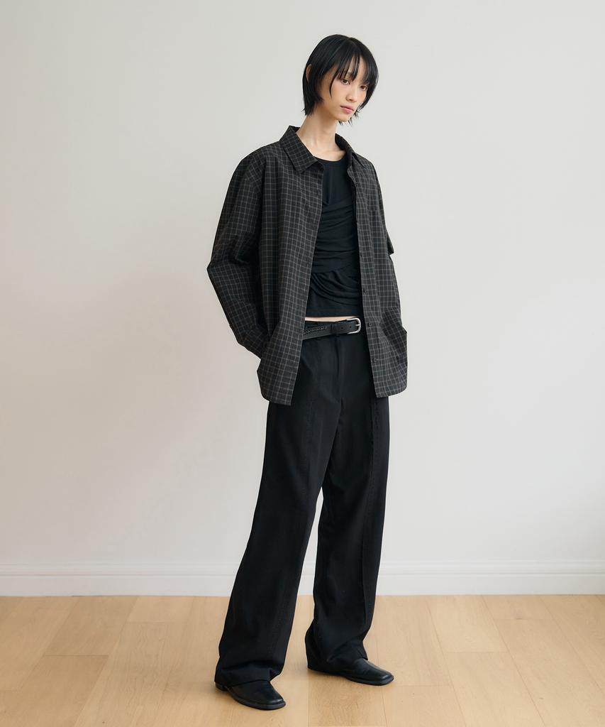 SIS A Kiko Check Overshirt [Black]
