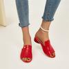 BigSize 45 HotSeason BrandNew Black One-slide Slippers Thick Heel Non-slip DailyWear Versatile Sandals Lady Slippers