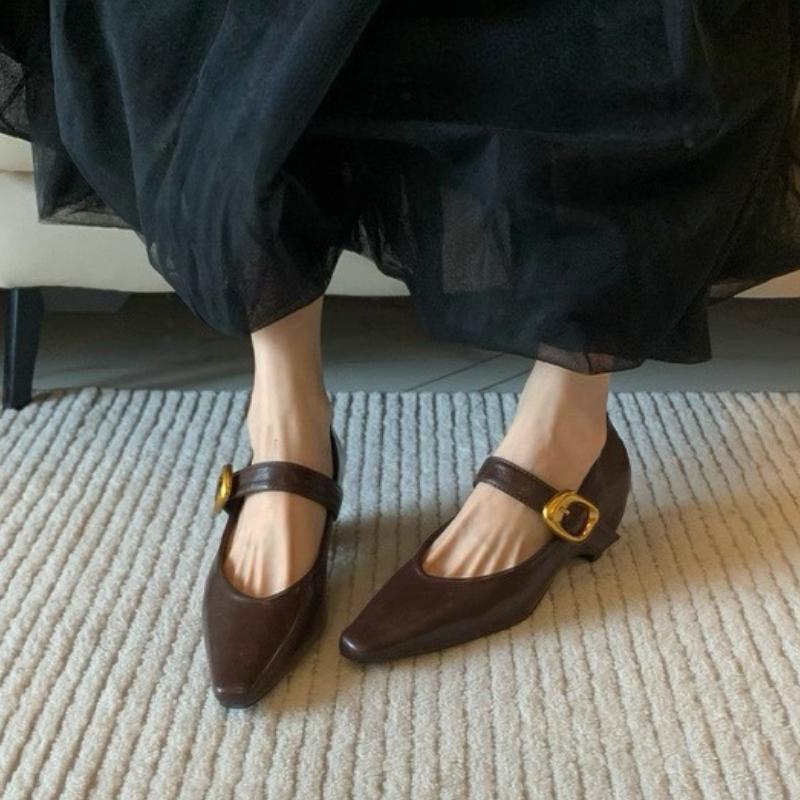 Fashion Pointed Toe Women Heeled Shoes Shallow Fashion Loafers Shoes Dress Autumn 2025 Casual New Trend Designer Luxury Chaussure Femme