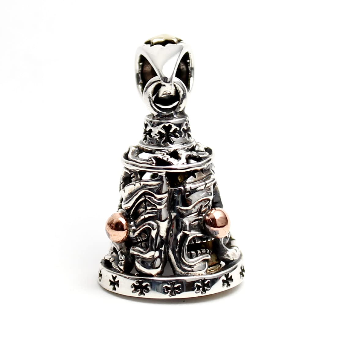 

Accessories Clown Two Face Joker Double Face Pendant Bell Silver 925 [World Carmelo]