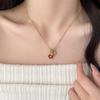 18k Gold-Plated Zircon Oil Drop Clavicle Necklace - Versatile, Retro, and Elegant Design