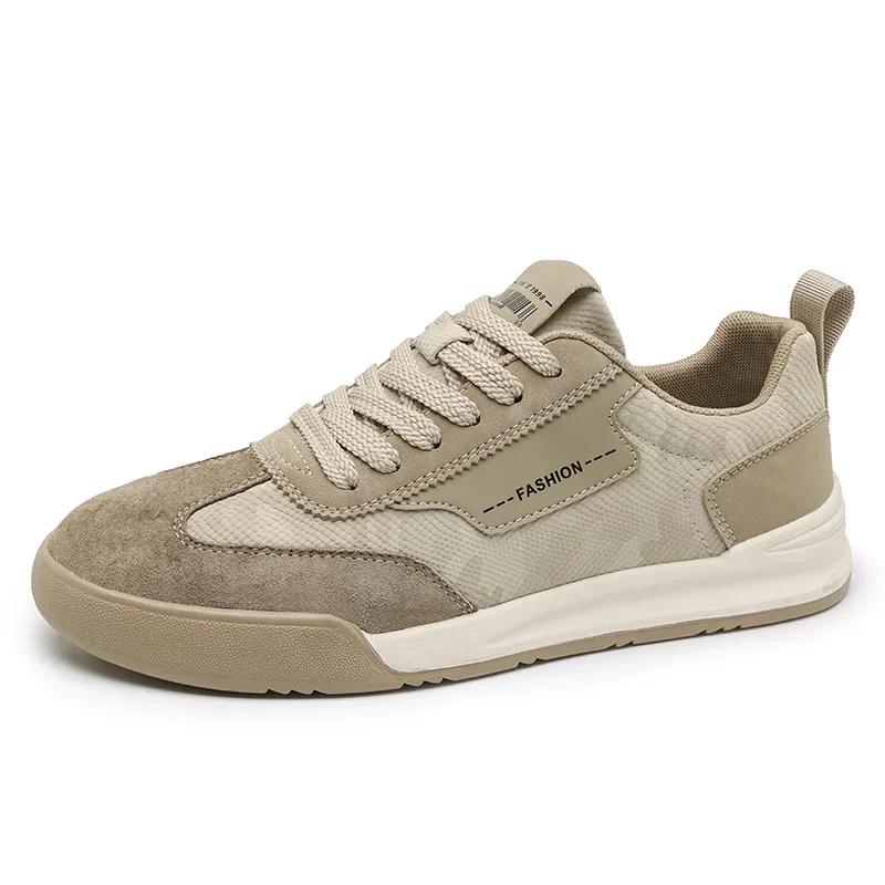 High Quality Men Outdoor Antiskid Sneakers 2025 New Casual Leather Running Board Shoes New Fashion Skateboarding Vulcanized Shoe