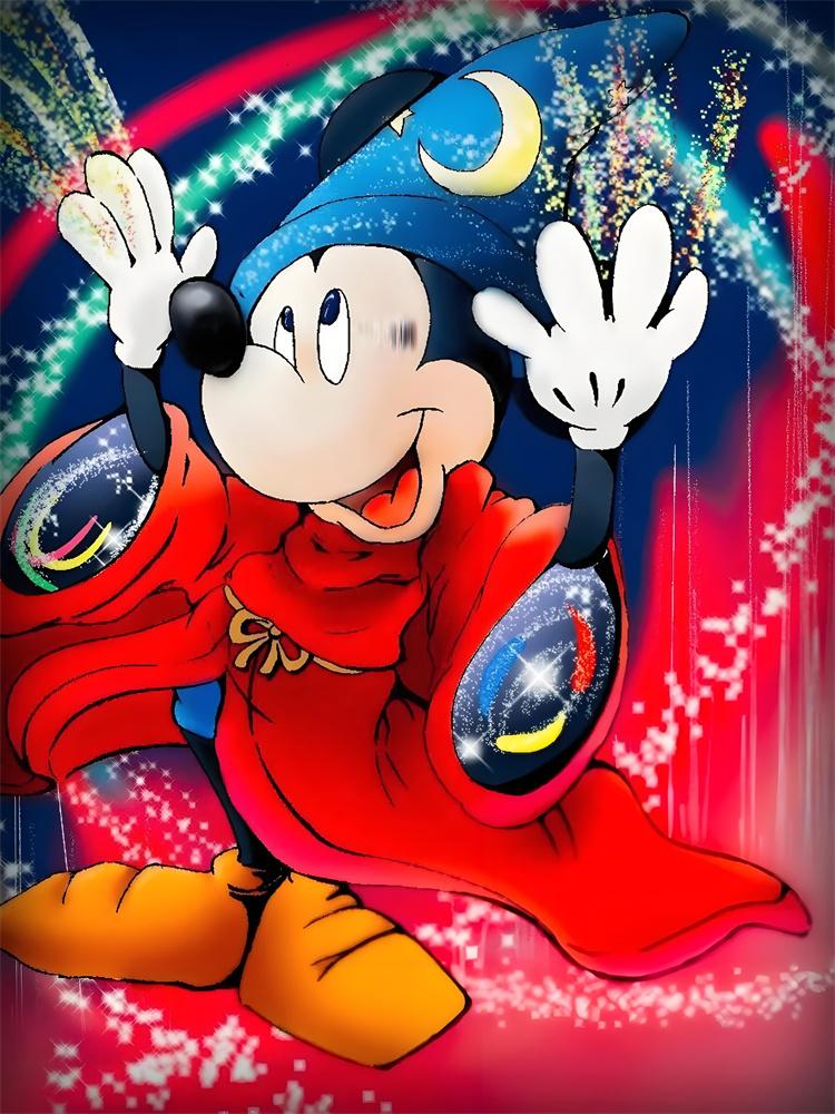 Disney 5D Diamond Painting Dark Mickey and Minnie Decoration DIY Full Diamond Mosaic Inlaid Cross Stitch Set Gift