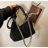 New Fashionable and Versatile Niche Artificial Diamond Velvet Women's Bag, Shoulder Crossbody Simple Underarm Evening Bag, Versatile Bag.