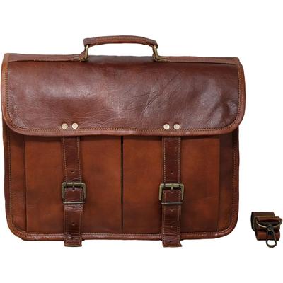 Leather Messenger Bag Laptop Case Office Briefcase Gift for Men Computer Distressed Shoulder Bag