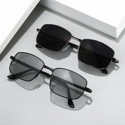 Polarized Metal Square Sun Glasses Women Men Minimalist Luxury Sunglasses Driving Female Male Eyeglasses