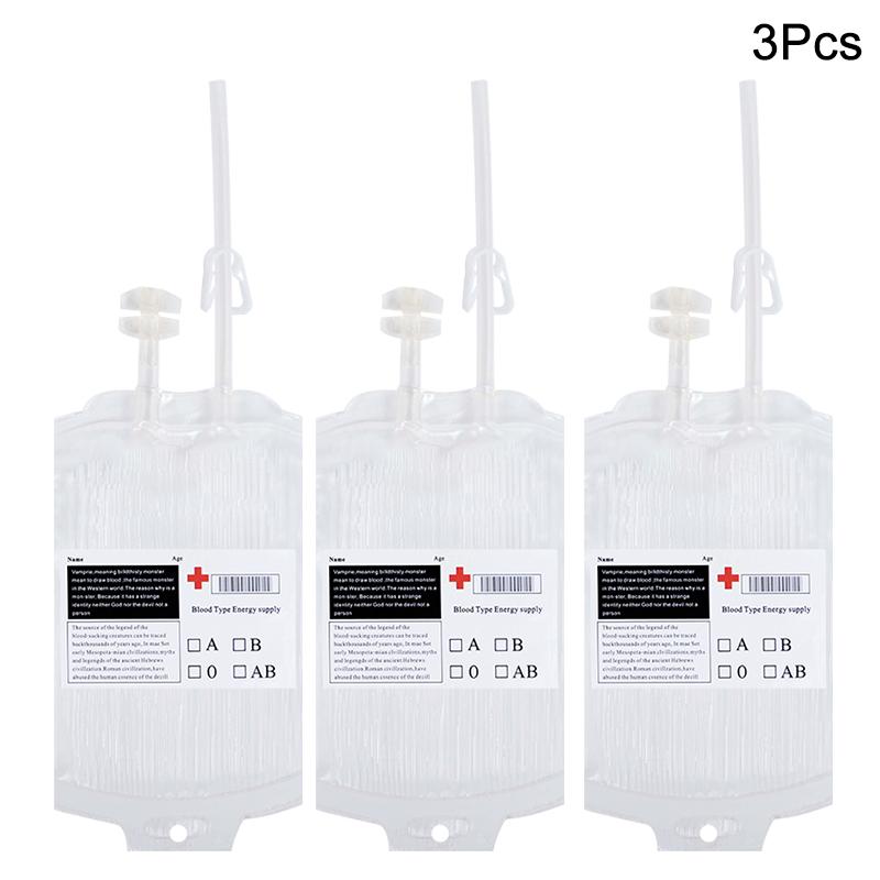 400ml Halloween Blood Bags Alcohol Juice Drinking Bag Halloween Birthday Party Decoration Vampire Cosplay Supplies Horror Props
