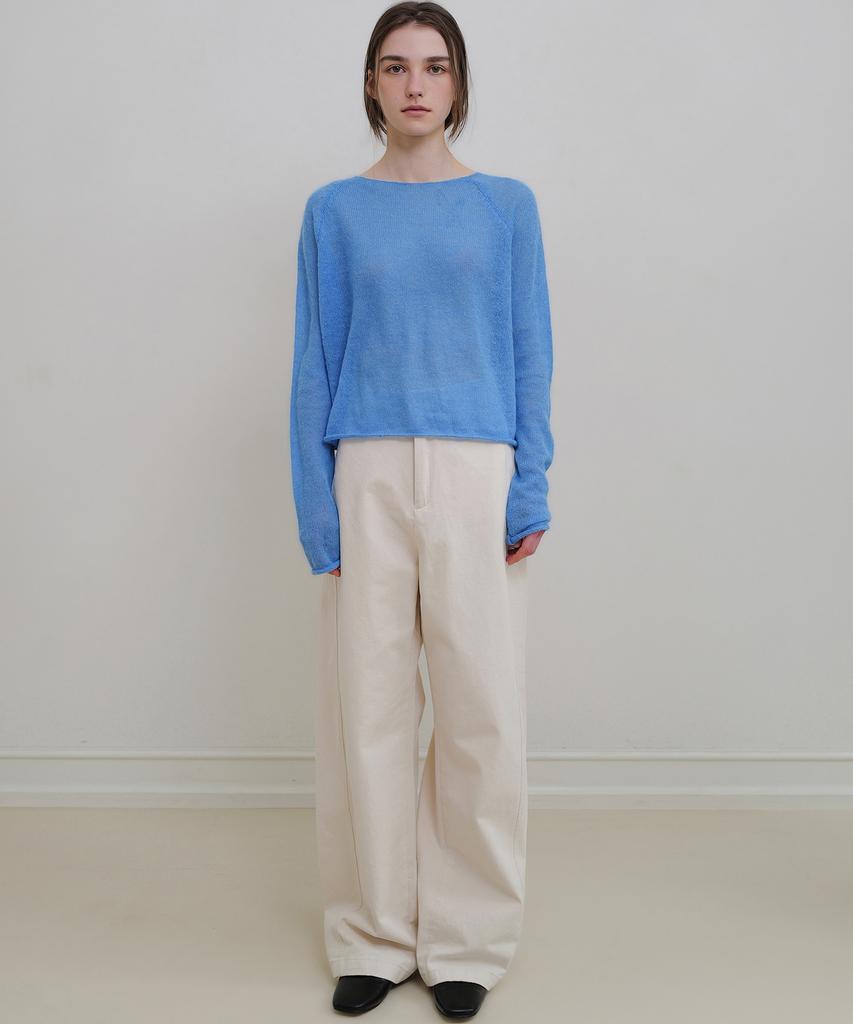 Annies Den Wide Cotton Pants (Cream)