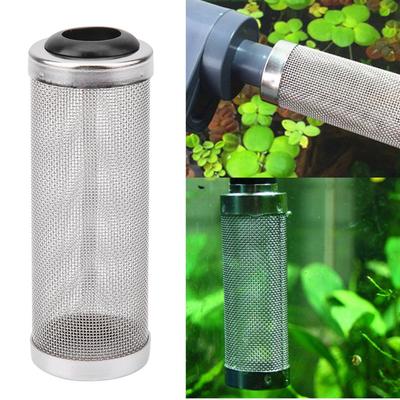Filet Filtre Aquarium Maille Acier Inoxydable Tube Maille Métal Préfiltre Tube Maille Couverture Tube Couvercle Boîtier Filtre silicone Protection Filtre Crevettes