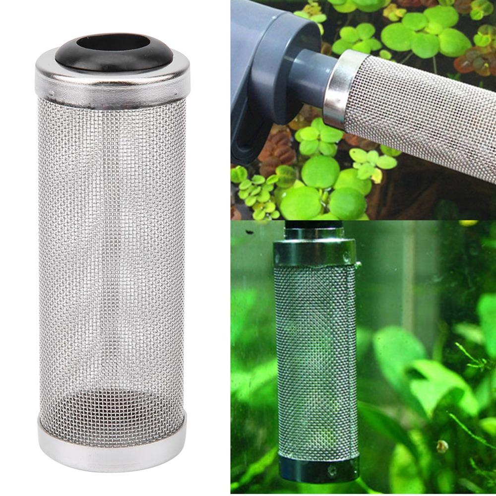 Stainless Steel Mesh Aquarium Filter Net silicone Metal Prefilter Tube Filter Case Cover Mesh Tube Net Cover Shrimp Filter Guard