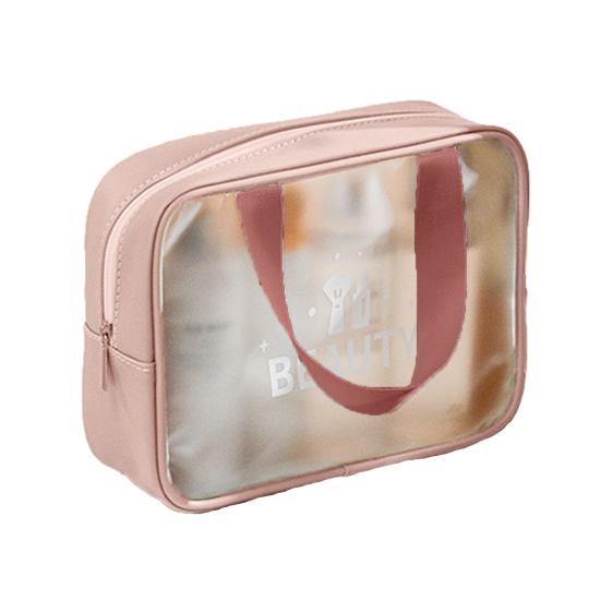 

Косметичка для хранения большой емкости водонепроницаемая матовая косметичка для туалетных принадлежностей дорожные принадлежности M розовый