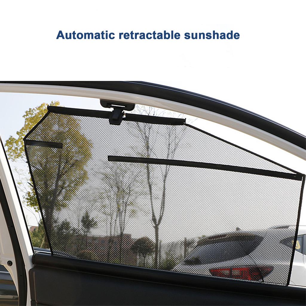 Universal Car Sun Shade Automatic Lifting Telescopic Curtains UV Protection for Car Truck SUVRear Right