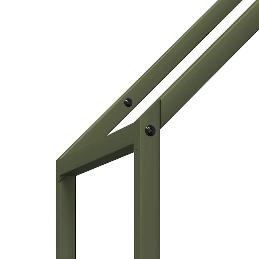 Firewood Rack Olive Green 40 x 25 x 120 cm Cold Rolled Steel