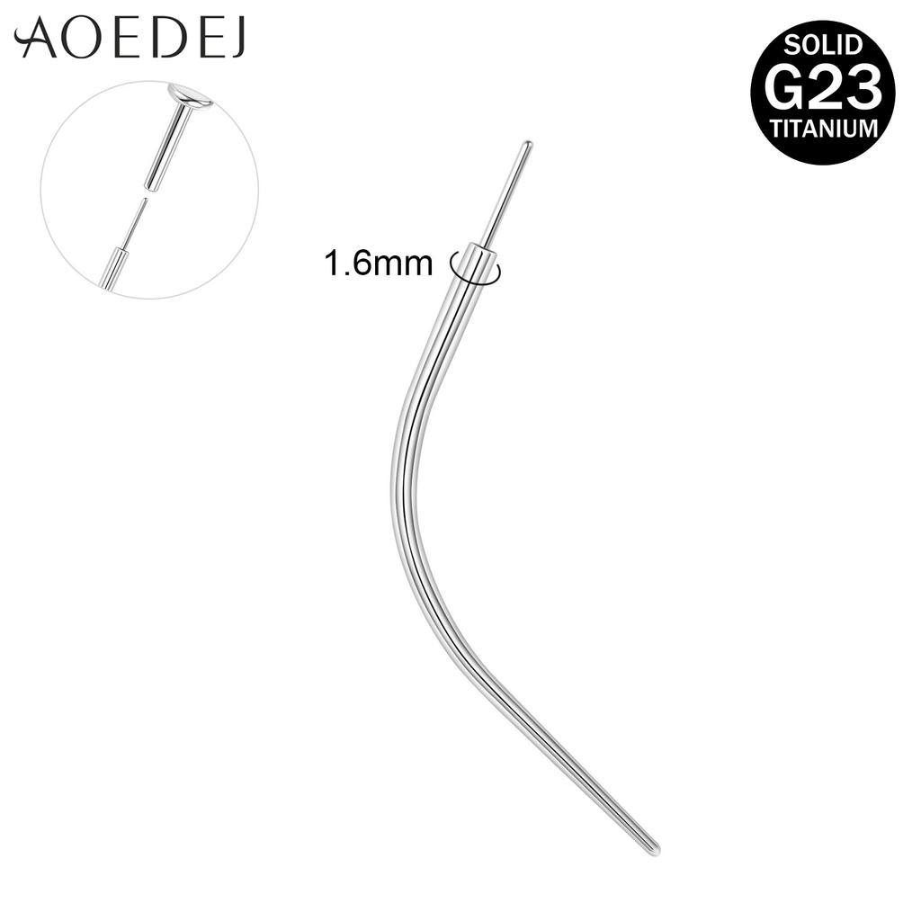 AOEDEJ 1 Stück G23 Titan Piercing-Kit Interne Gewinde Gebogener Konus Einführstift Werkzeug Für Tragus Helix Lippe Nase Piercing Schmuck