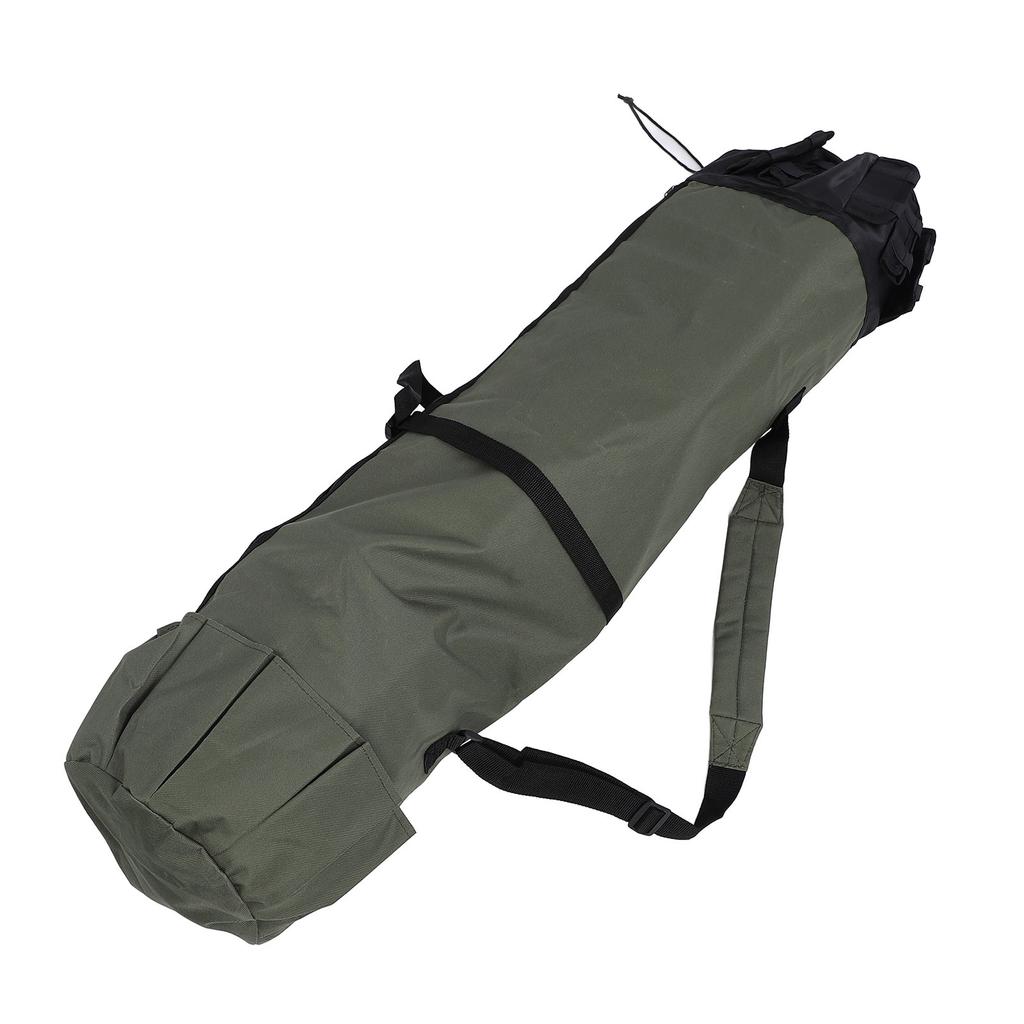 Sac pour Cannes à Pêche Forme Cylindrique Tissu Oxford 600D Résistant à l'Eau Antichoc Portable Sac de Rangement pour Cannes à Pêche pour Ligne de Pêche Appâts Équipement de Pêche