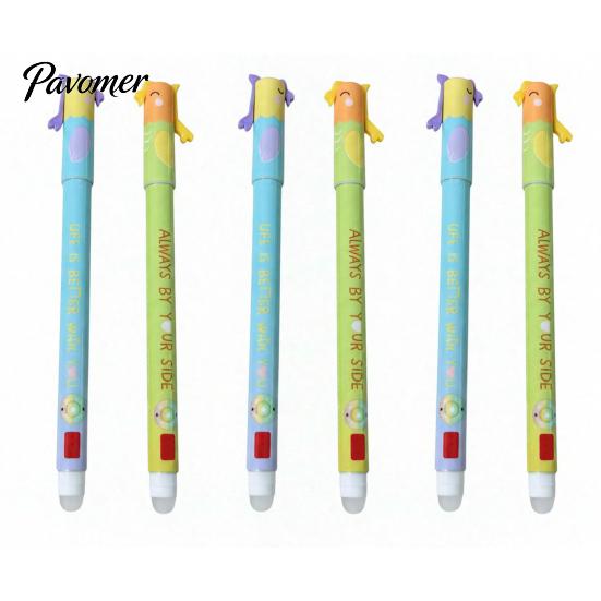 Erasable Pencil Valentine's Day Pen Set Cute 0.7mm Black Gel Ink School Writing for Kids Students Teachers Classroom Exchange Party Favors Reusable
