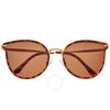 Bertha Ladies Gold Tone Cat Eye Sunglasses Brsbr056c3