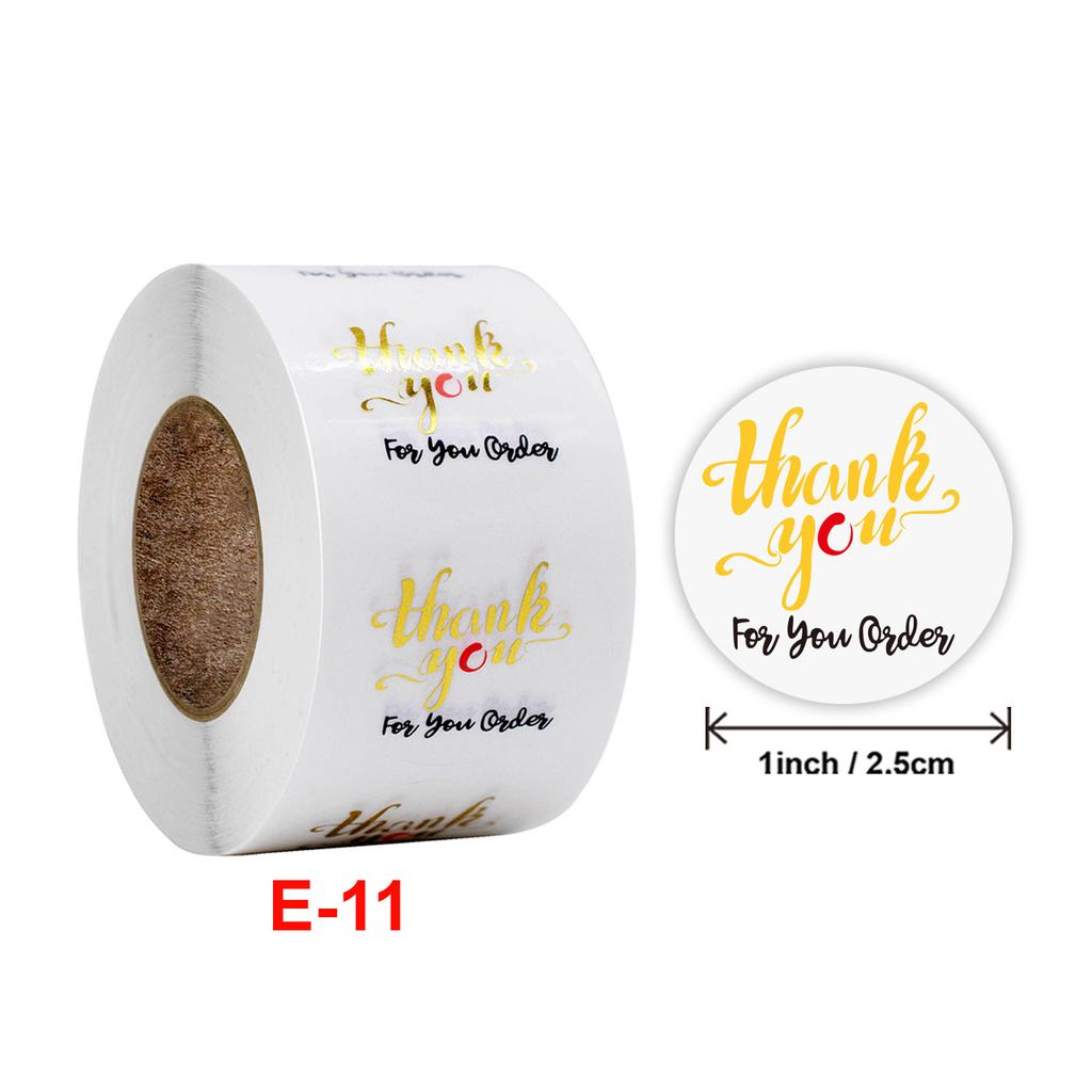100-500 Pcs 1Inch Gift Transparent Sealing Thank You Stickers Design Scrapbooking Festival Birthday Party Decorations Labels
