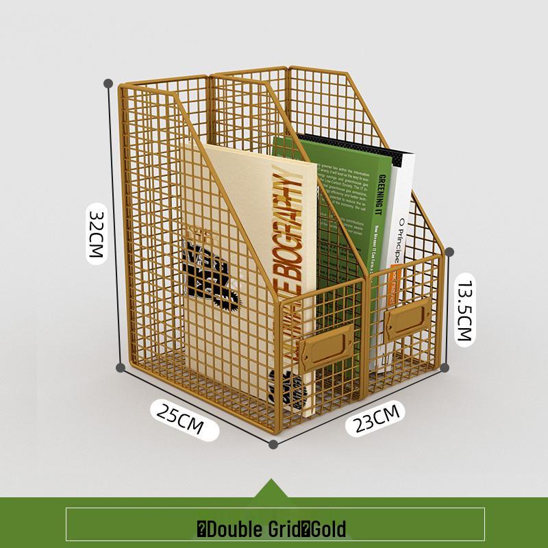 Sturdy Metal Desktop File Organizer and Bookshelf